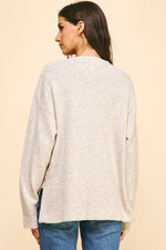 Soft V-Neck Sweater - Oatmeal