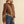 Suede Chocolate Brown Embroidered Top