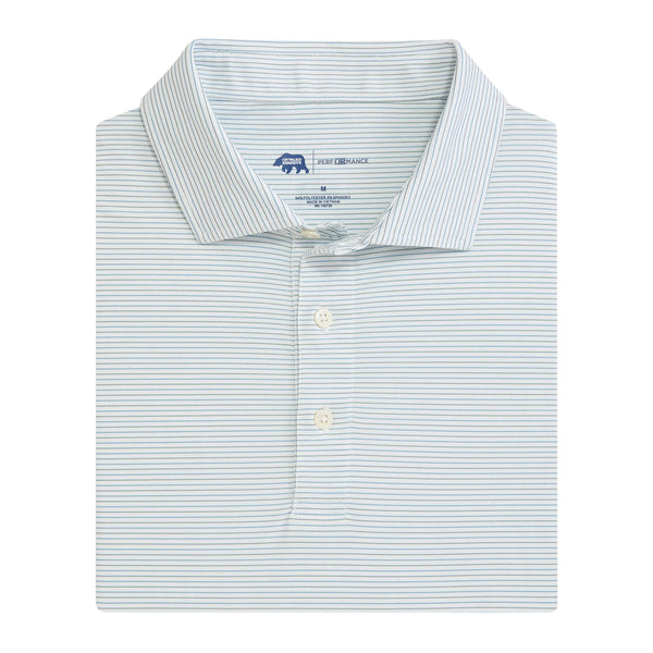 Tour Stripe Performance Pique Polo - Mallard Green