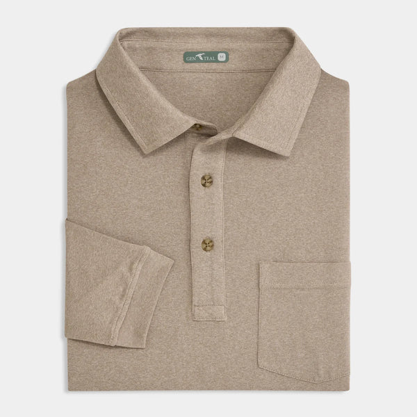 Wander Long Sleeve Polo - Birch