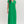 Green Solid Cap Sleeve Midi Dress w Contrast Scallop Trim