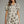 Ecru Floral Print V-neck Short Puff Sleeve Mini Dress