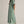 Green Stripe Shirt-Style Midi Dress featuring Side Slits