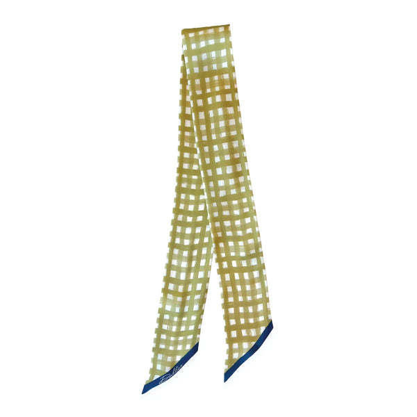 Tailgate Check Twilly in Gold & Navy