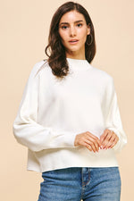 Dolman Sleeves Sweater Top - Off White