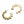Gold Flower Outline Hoops