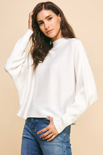 Dolman Sleeves Sweater Top - Off White