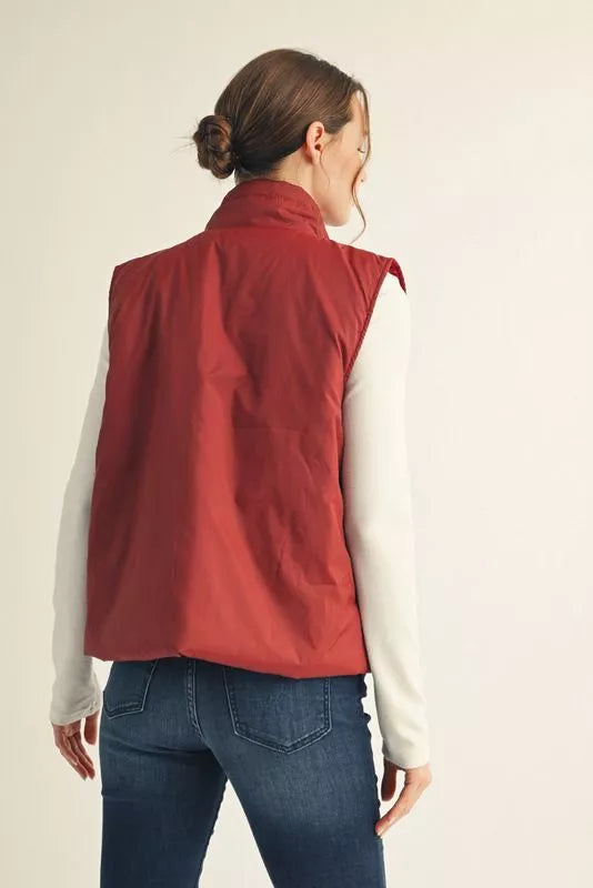 Wine Puffer Vest
