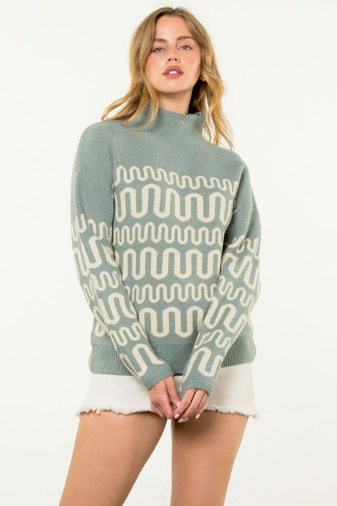 Pattern Knit Sweater