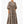 Brown Floral Maxi Puff Sleeve Dress W Pockets and Belt