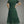 Green Eyelet Puff Sleeve Midi Dress w Ruffled Mock Neck
