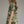 Olive Floral print Mini Dress Featuring Self-Tie Waist at Back