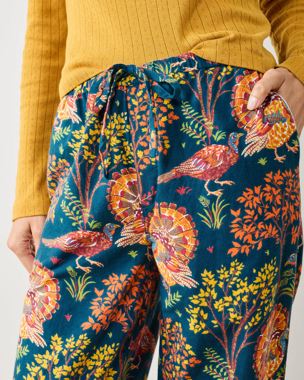 Lightweight Flannel PJ Pants in Turkey Trot