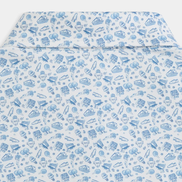 Greenbow Printed Performance Polo - Mountain Spring