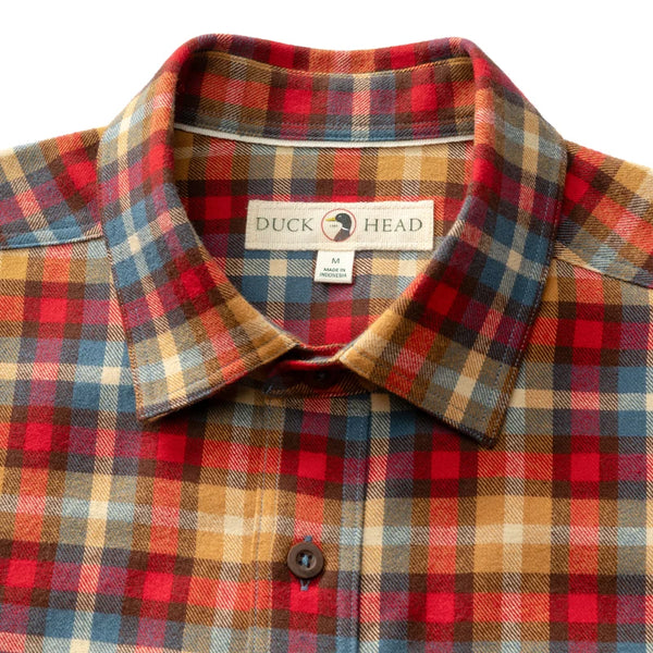 Cotton Flannel Sport Shirt - Pomegranate