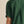 Green Puff Sleeve Top w Contrast Collar and Front Trim