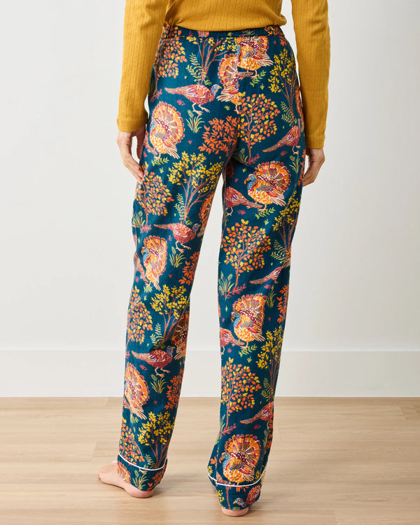 Lightweight Flannel PJ Pants in Turkey Trot