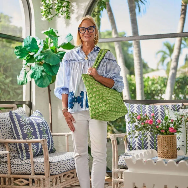 Rosemary Meadow Quilted Tote Bag