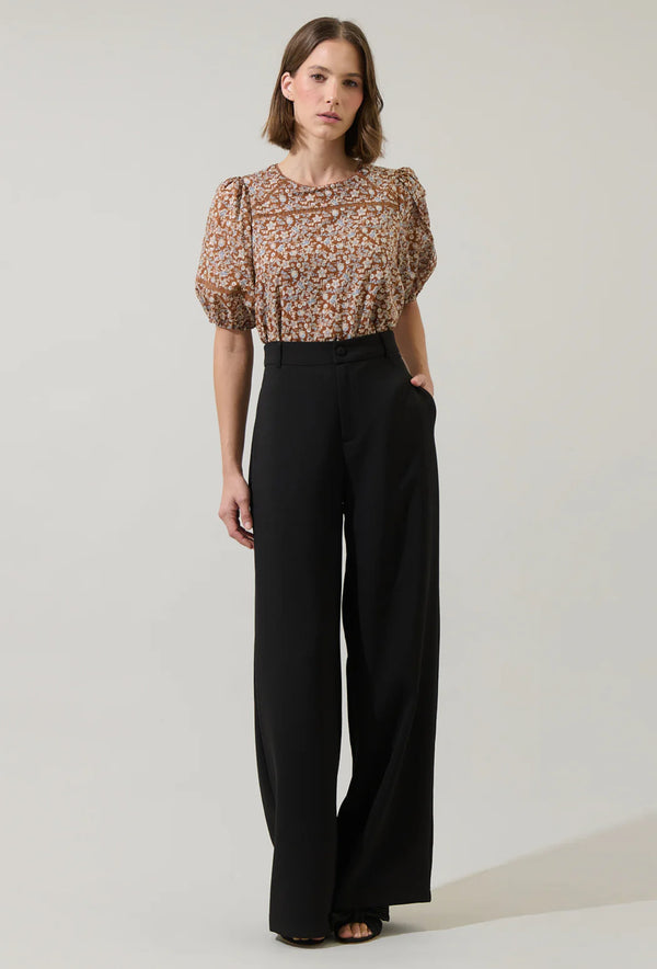 Ramsey Ditsy Mawlin Puff Sleeve Blouse