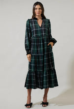 Sweet Beyond Plaid Sherril Maxi Dress