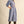 Dusty Denim Blue Belted Button Down Midi Dress