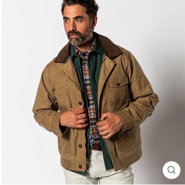 Waxed Duck Canvas Rancher Jacket Umber Brown