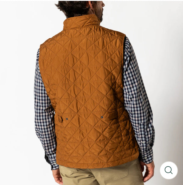 Fremont Sport Performance Quilted Vest  Dark Amber