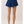 Denim Smocked Waist Side Pockets Shorts
