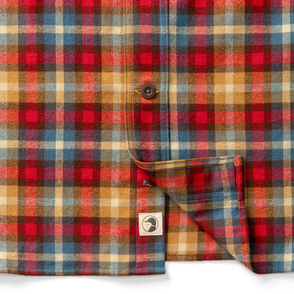 Cotton Flannel Sport Shirt - Pomegranate