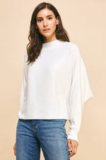 Dolman Sleeves Sweater Top - Off White