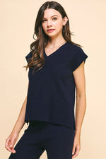 V-Neck Sweater Vest - Navy