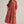 Rust Geometric Print ¾ Balloon Sleeve Midi Dress