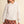 Off White Button Up Top with Scalloped Trim