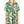 Green Geometric Print Maxi Dress