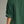 Green Short Sleeve Top w Split V-Neck & Contrast Stitch detail
