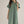 Green Stripe Shirt-Style Midi Dress featuring Side Slits
