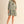 Olive Floral Jacquard Smocked Mini Dress