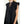 Black Pleated Split Neck Bow Detail Dress