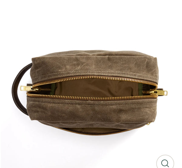 Waxed Canvas Dopp Kit - Brush Brown