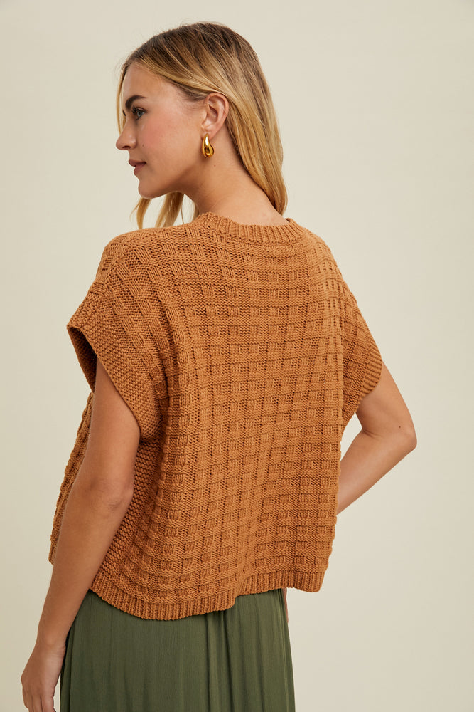 Boxy Sweater Top Mocha