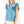 Ruffle Sleeves Light Blue Embroidery Detail Top