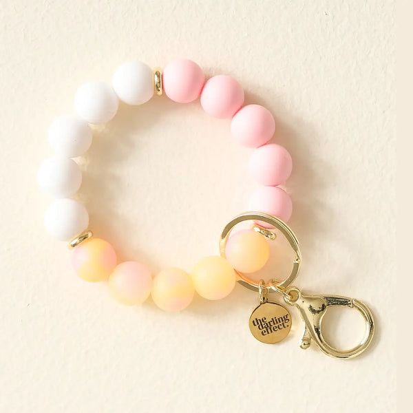 Hands–Free Keychain Wristlet–Pink Lemonade