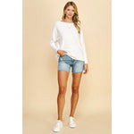 Boat Neck Sweater Pullover - Ivory