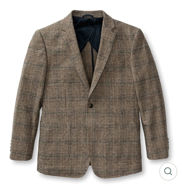 Dillon Glen Plaid Sport Coat Dark Brown