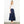 Navy Smocked Waist Tiered Long Skirt