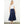 Navy Smocked Waist Tiered Long Skirt