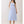 Contrast Trim Detail Empire Waist Blue Midi Dress