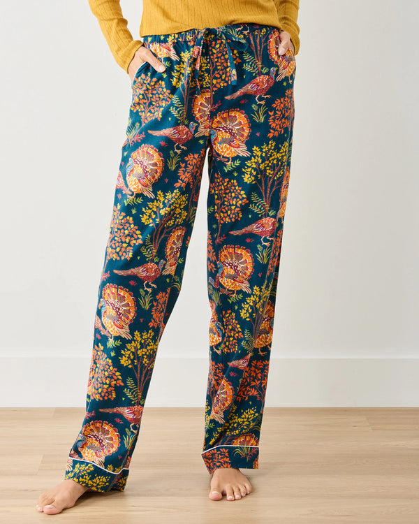 Lightweight Flannel PJ Pants in Turkey Trot