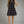 Black Solid Sleeveless Mini Dress w Back Pleat Detail