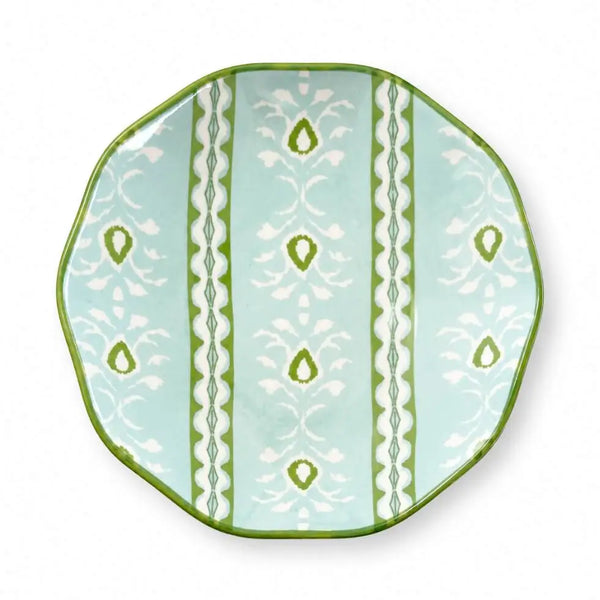 Rosemary Stripe Blue Ceramic Ring Dish